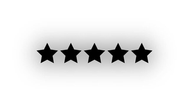 Five stars rating animation video. Special with rating star icon animation video...