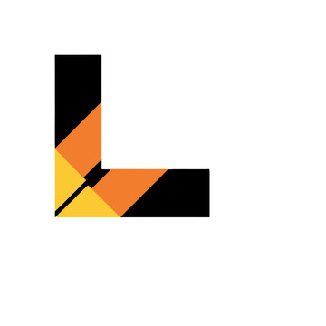 Letter L with geometric design