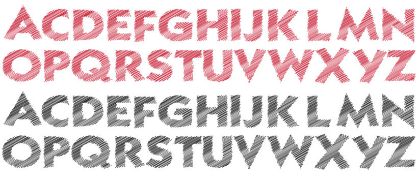 hand drawn alphabet