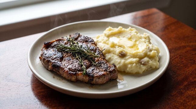 lamb chops with mashed potatoes