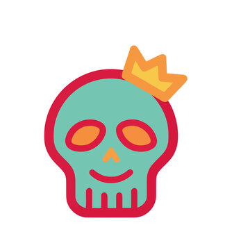 Skull with Crown Icon