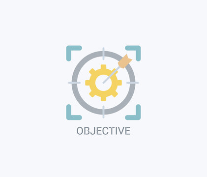 Objective Icon Or Logo Isolated Vector Illustration