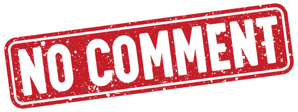 no comment stamp. no comment red rectangular grunge stamp on transparent background