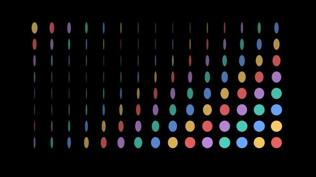 Colorful Sequin Shimmer Flip Dot Pattern Animation for Video Editing and Graphic Works