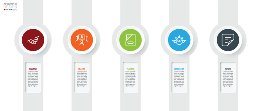 Business and marketing template of infographic design