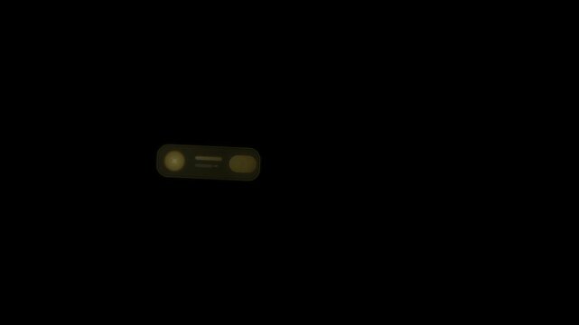 Glowing Gold User Interface Widget with Play Button and Sparkle