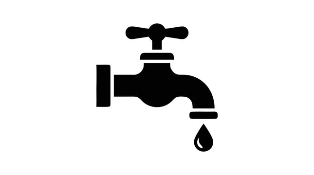 Vector illustration of water tap icon on a transparent background