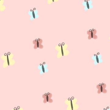 seamless pattern with funny monsters