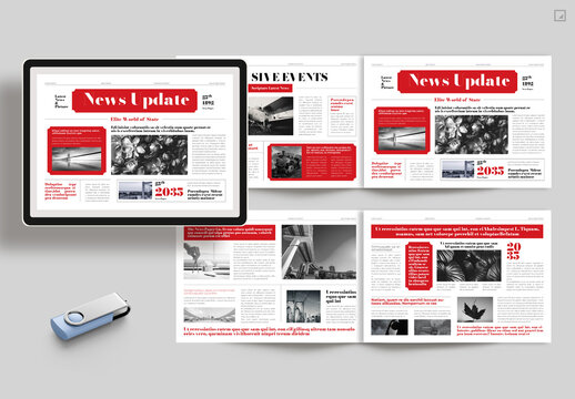 Classic Newspaper Template and Article Layout