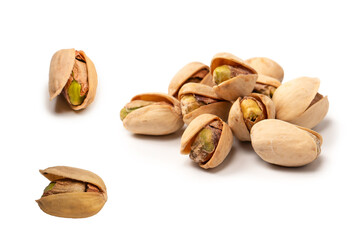 Fototapeta premium A group of almonds, pistachios, walnuts, macadamia, cashews.
