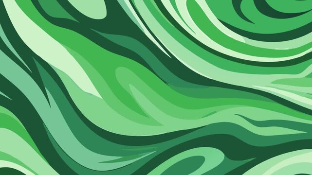 Abstract green swirl wavy background vector illustration with fluid marble liquid flow texture design