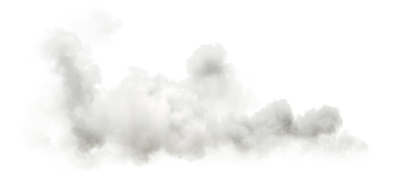 Calmness steam weather clouds cut-out backgrounds 3d rendering png