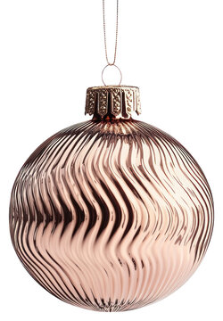 PNG Rose gold Christmas ornament christmas hanging accessories.