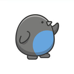 Fototapeta premium Cute cartoon bird waving
