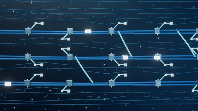 Parallel Data Pulses Flow Through Luminous Relay Mesh