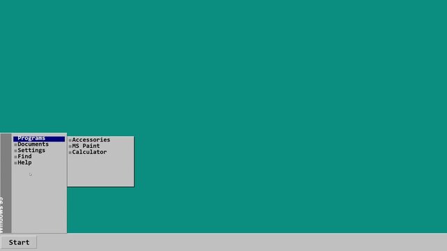 Retro Computer Desktop Operating System User Interface Animation