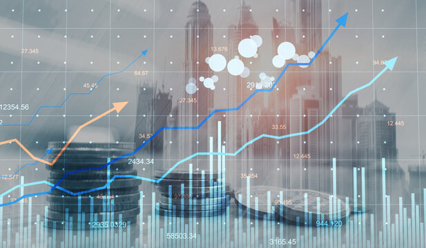 Financial Market Analytics Illustrating Economic Growth and Data Trends