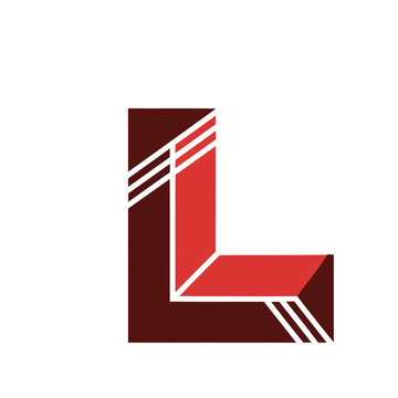Letter L logo with geometric design