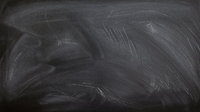 Empty Dark Chalkboard Texture Background with Chalk Smudges