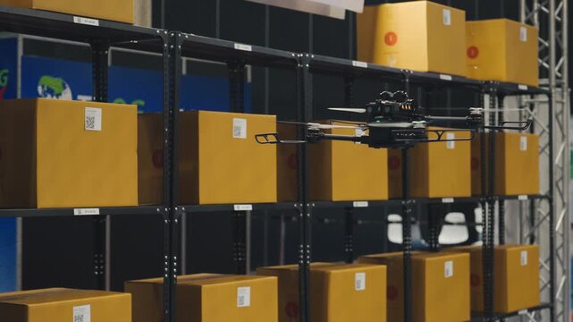 Smart factory with artificial intelligence and robotic arms handling inventory management