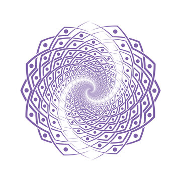 Abstract Geometric Spiral Ornaments