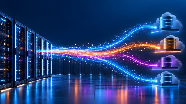 High Speed Data Transfer From Physical Server Racks to Cloud Storage Infrastructure Database