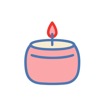 Candle with flame icon