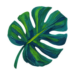 Obraz premium PNG Vibrant tropical leaf illustration.