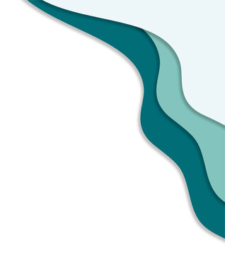 Teal waves decorate creative design layouts