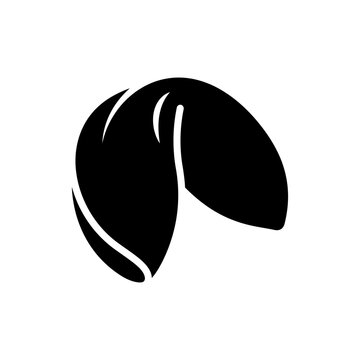 Black stylish fortune cookie icon design Editable