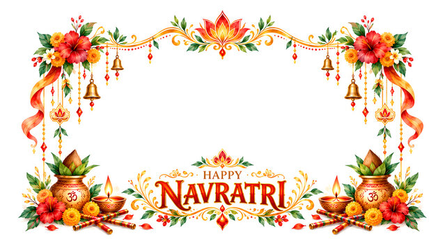  Happy Navratri decorative horizontal divider
