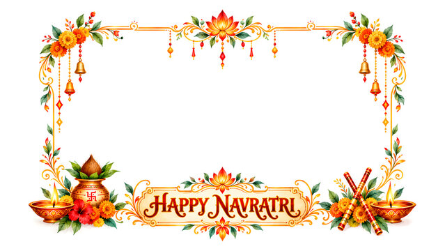  Happy Navratri decorative horizontal divider
