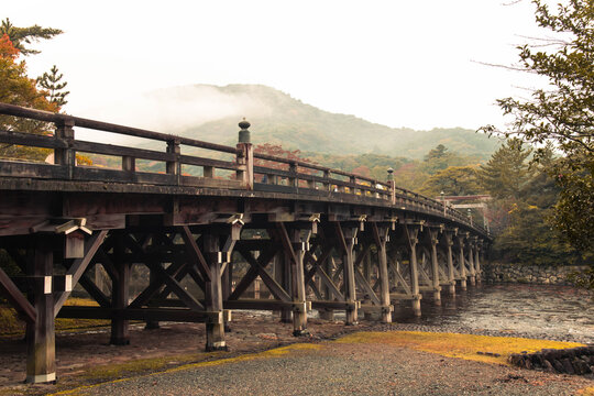 Pont Ujiibashi au Grand sanctuaire d'Ise-jingu, Ise, Mie, Japon