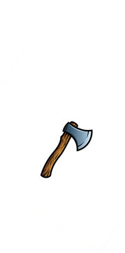 Wood axe illustration flat vector icon