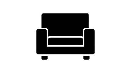 Fototapeta premium Vector illustration of comfortable armchair icon on a transparent background