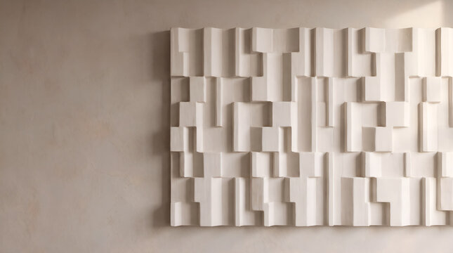 Isolated ceramic acoustic diffuser panel performing sound diffusion in interior space with textured surface