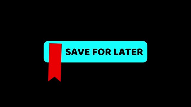 Save bookmark tag icon click animation on green screen background. Animated Video 4K