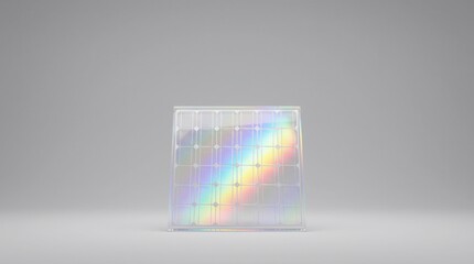 Obraz premium Solar Panel with Holographic Reflection.