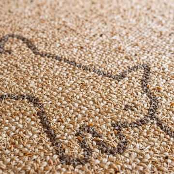 Pixel Art Organic Knot. Sisal Cat Carpet