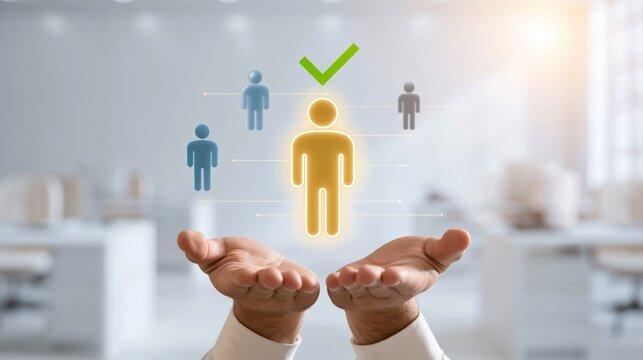 Recruitment and hiring process for talent management and human resources selection