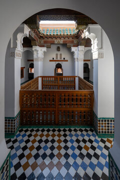 Ben Youssef Madrasa Interior - Marrakesh, Morocco