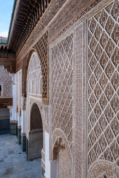 Ben Youssef Madrasa Interior - Marrakesh, Morocco