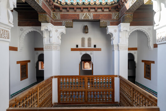 Ben Youssef Madrasa Interior - Marrakesh, Morocco
