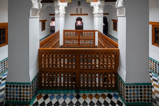 Ben Youssef Madrasa Interior - Marrakesh, Morocco