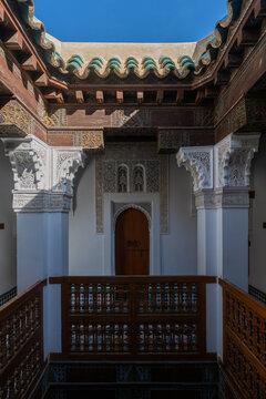 Ben Youssef Madrasa Interior - Marrakesh, Morocco
