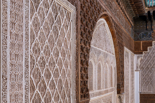 Ben Youssef Madrasa Interior - Marrakesh, Morocco