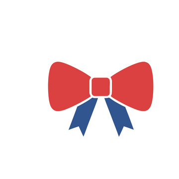 Red and blue bow tie