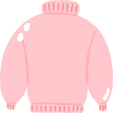cute fall winter sweater cardigan outfits vector cartoon illustration 