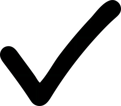 Simple black checkmark icon