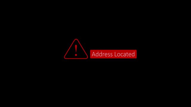 A modern address icon identification and digital safety concepts for GPS technology on black background. The design symbolizes place marking, address detection, and smart technology.